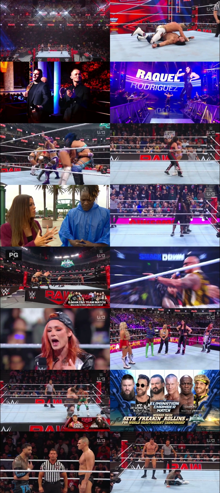WWE Monday Night Raw 19th February 2024 720p 500MB WEBRip 480p