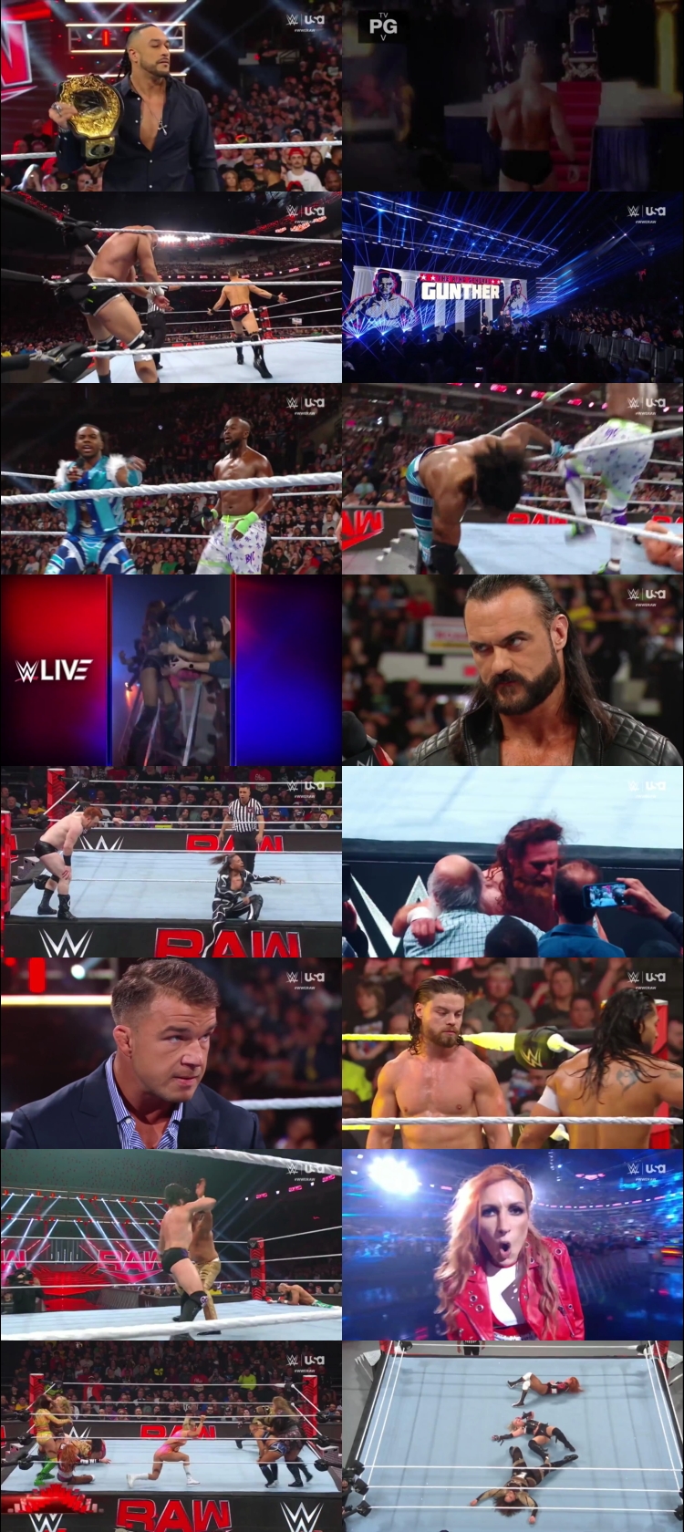 WWE Monday Night Raw 22nd April 2024 720p 550MB WEBRip 480p