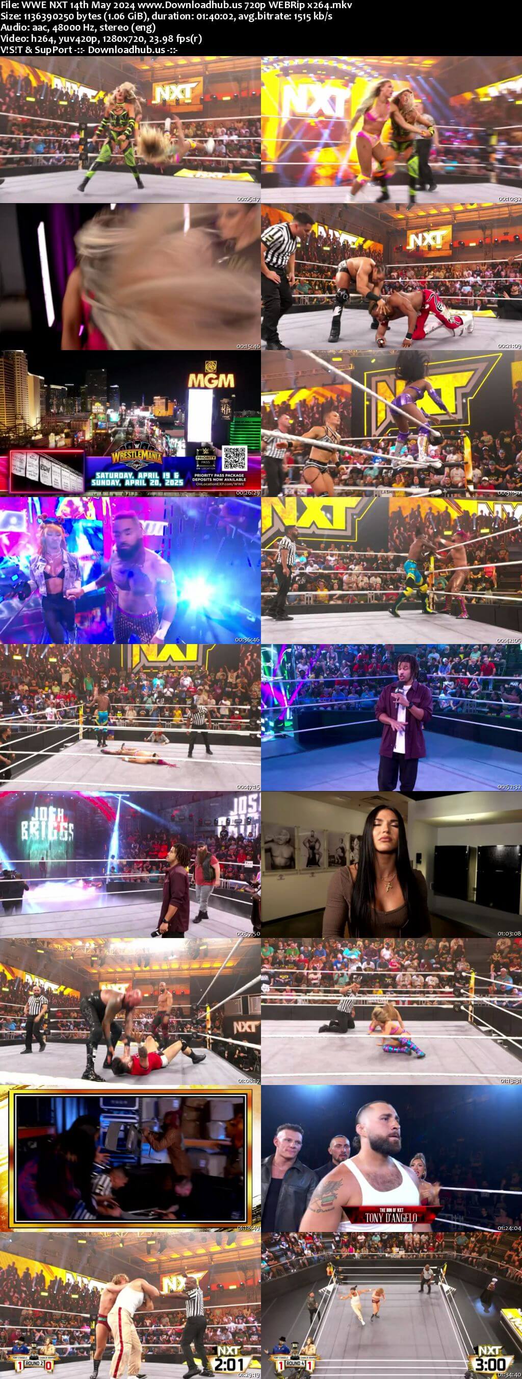 WWE NXT 14th May 2024 720p 400MB WEBRip 480p