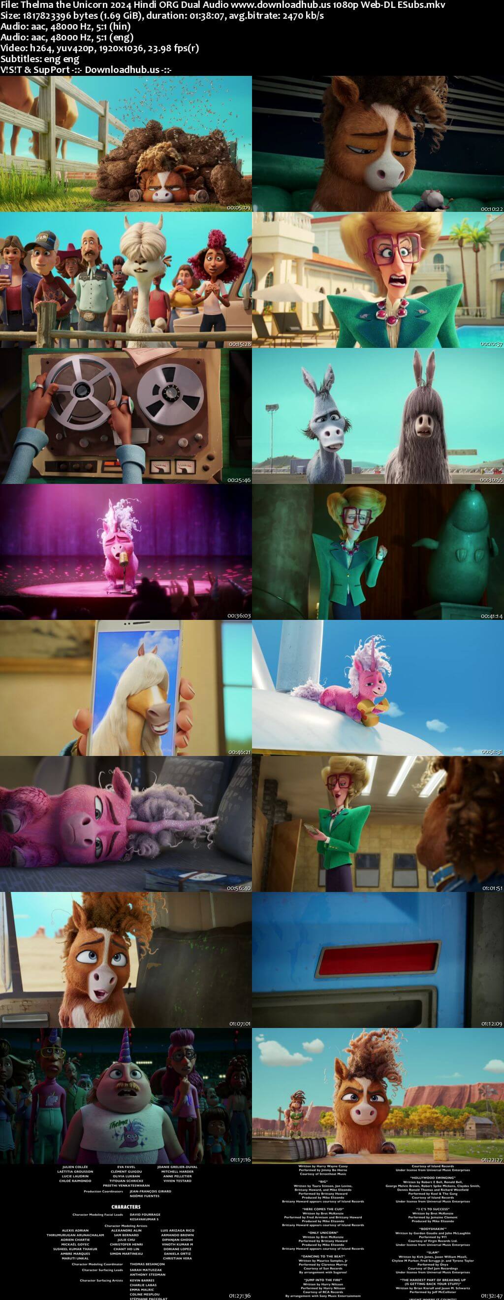 Thelma the Unicorn 2024 Hindi ORG Dual Audio Movie DD5.1 1080p 720p 480p Web-DL ESubs x264 HEVC