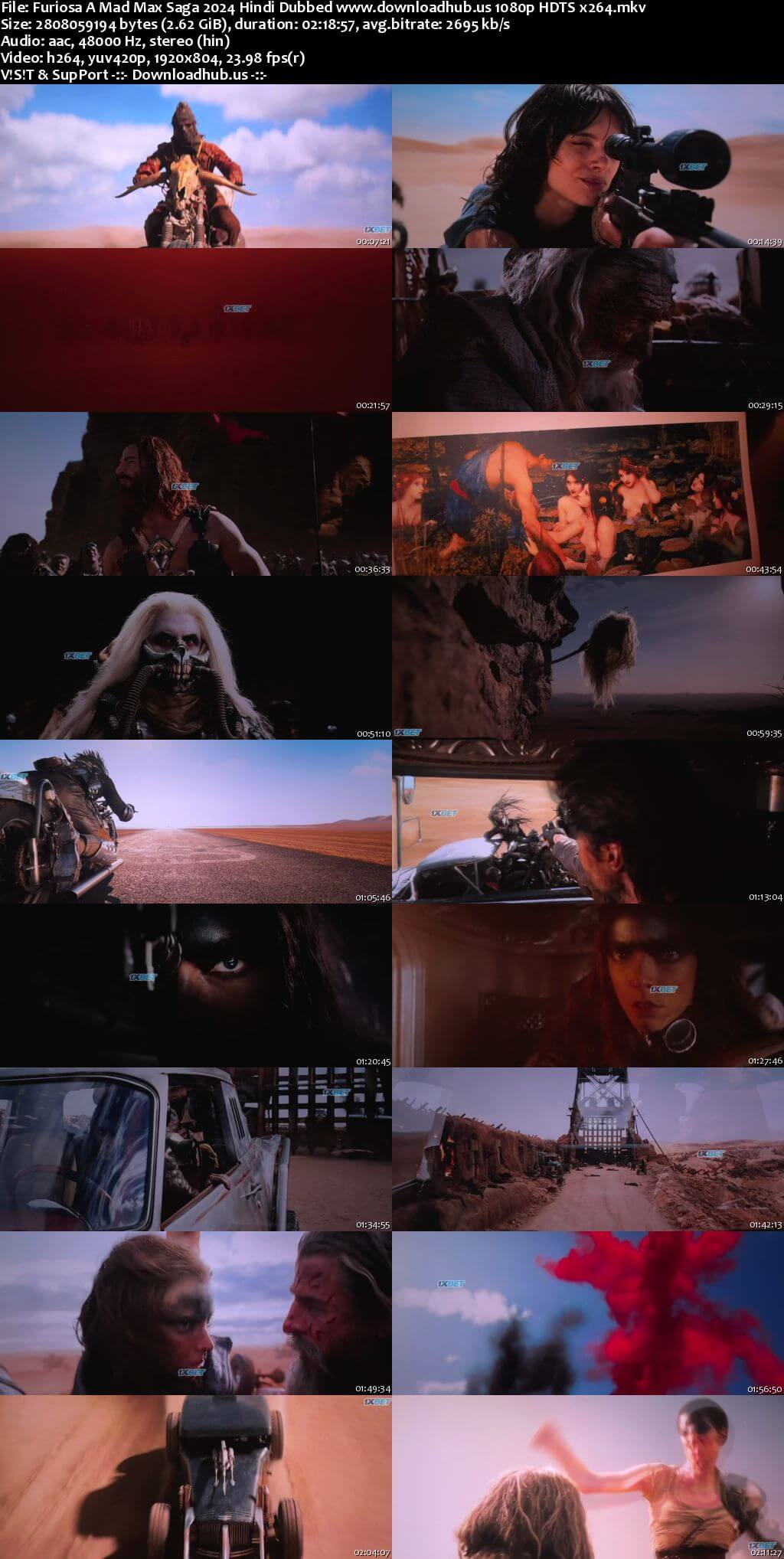 Furiosa A Mad Max Saga 2024 Hindi Movie 1080p 720p 480p HDTS x264 HEVC