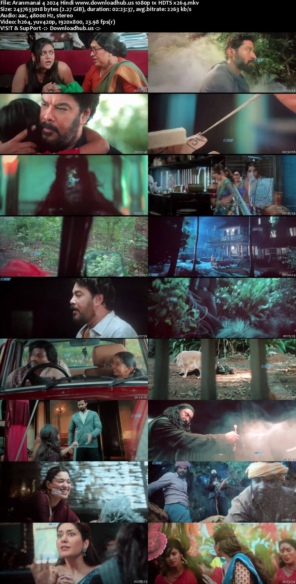 Aranmanai 4 2024 Hindi Movie 1080p 720p 480p HDTS x264