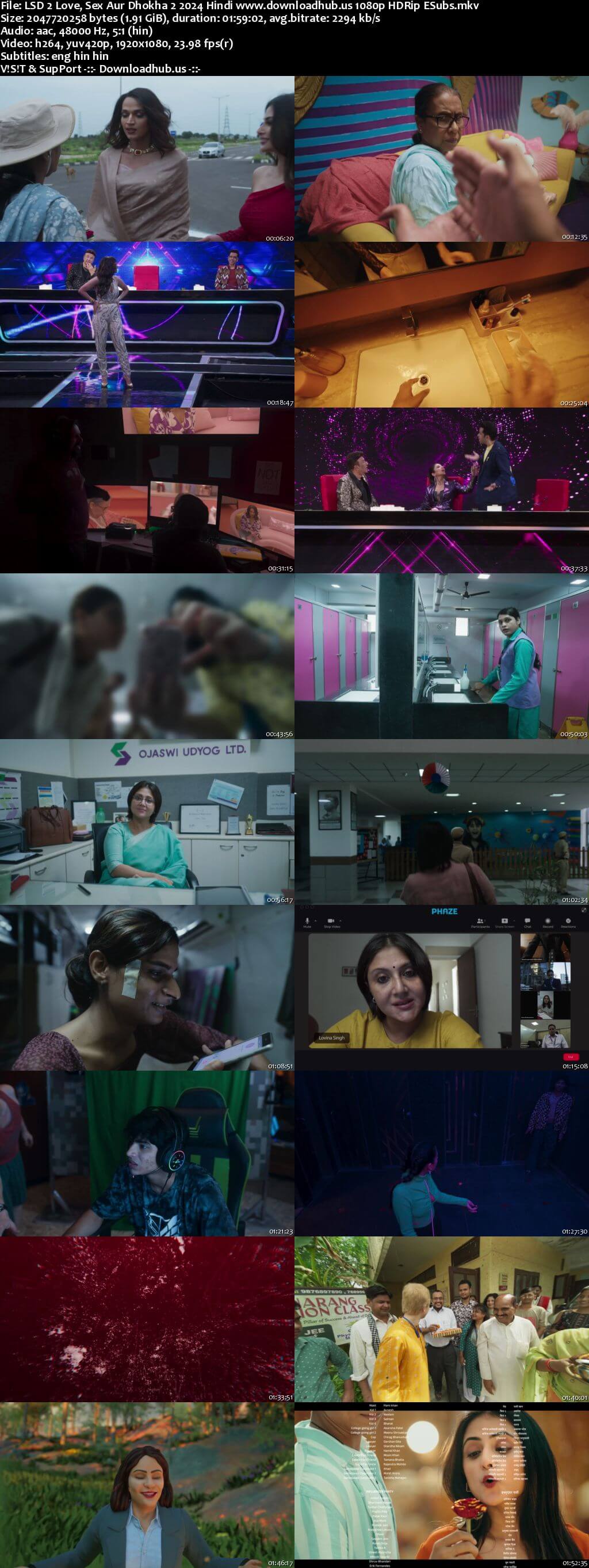 LSD 2 Love, Sex Aur Dhokha 2 2024 Hindi Movie DD5.1 1080p 720p 480p HDRip ESubs x264 HEVC