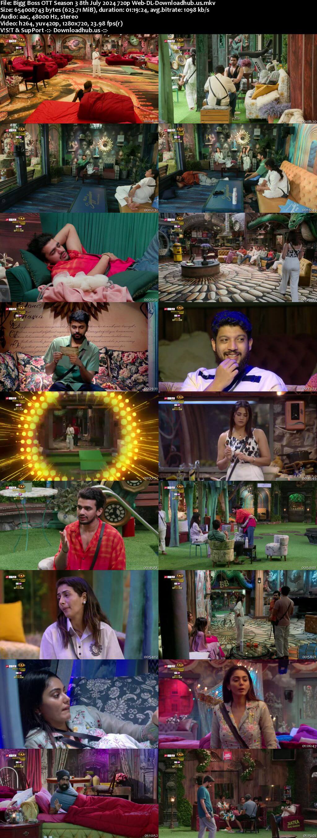 Bigg Boss OTT Season 3 08 July 2024 Episode 18 Web-DL 720p 480p