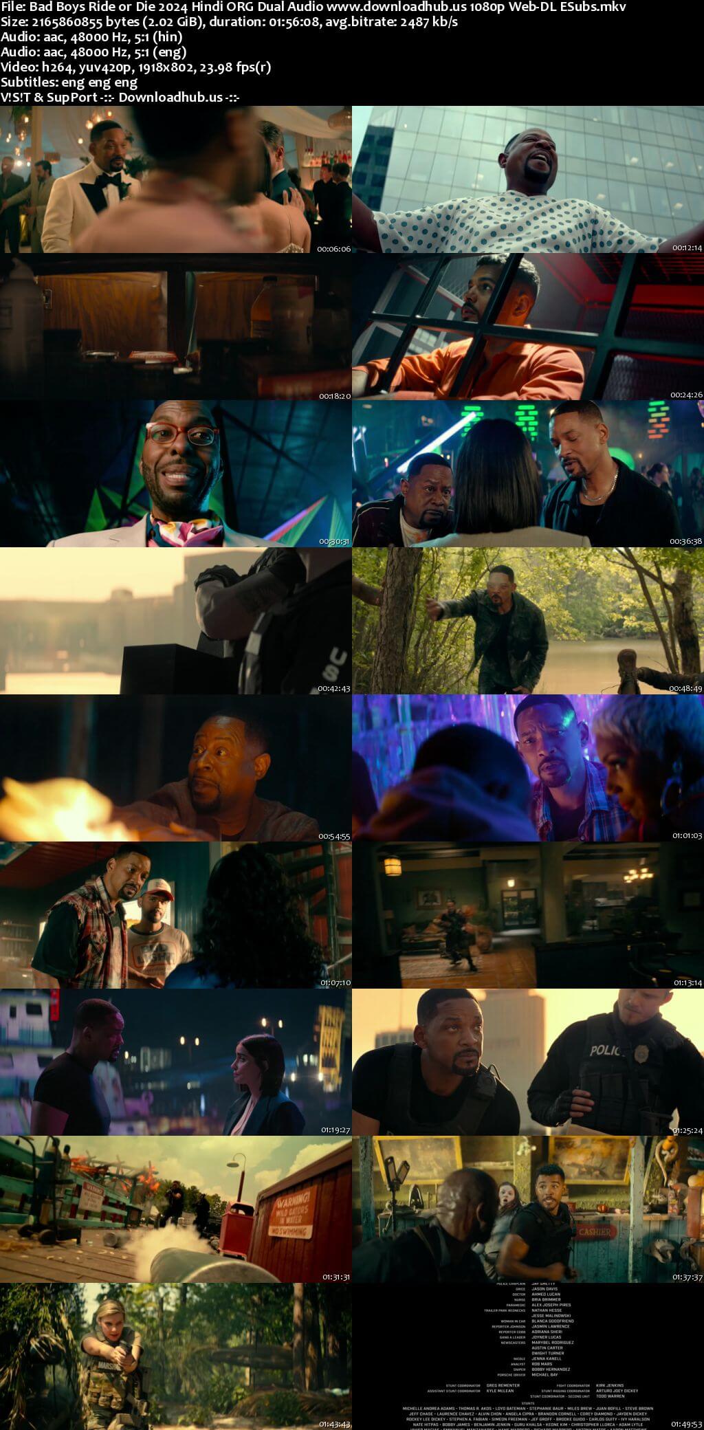 Bad Boys Ride or Die 2024 Hindi ORG Dual Audio Movie DD5.1 4k 1080p 720p 480p Web-DL ESubs x264 10bit HEVC