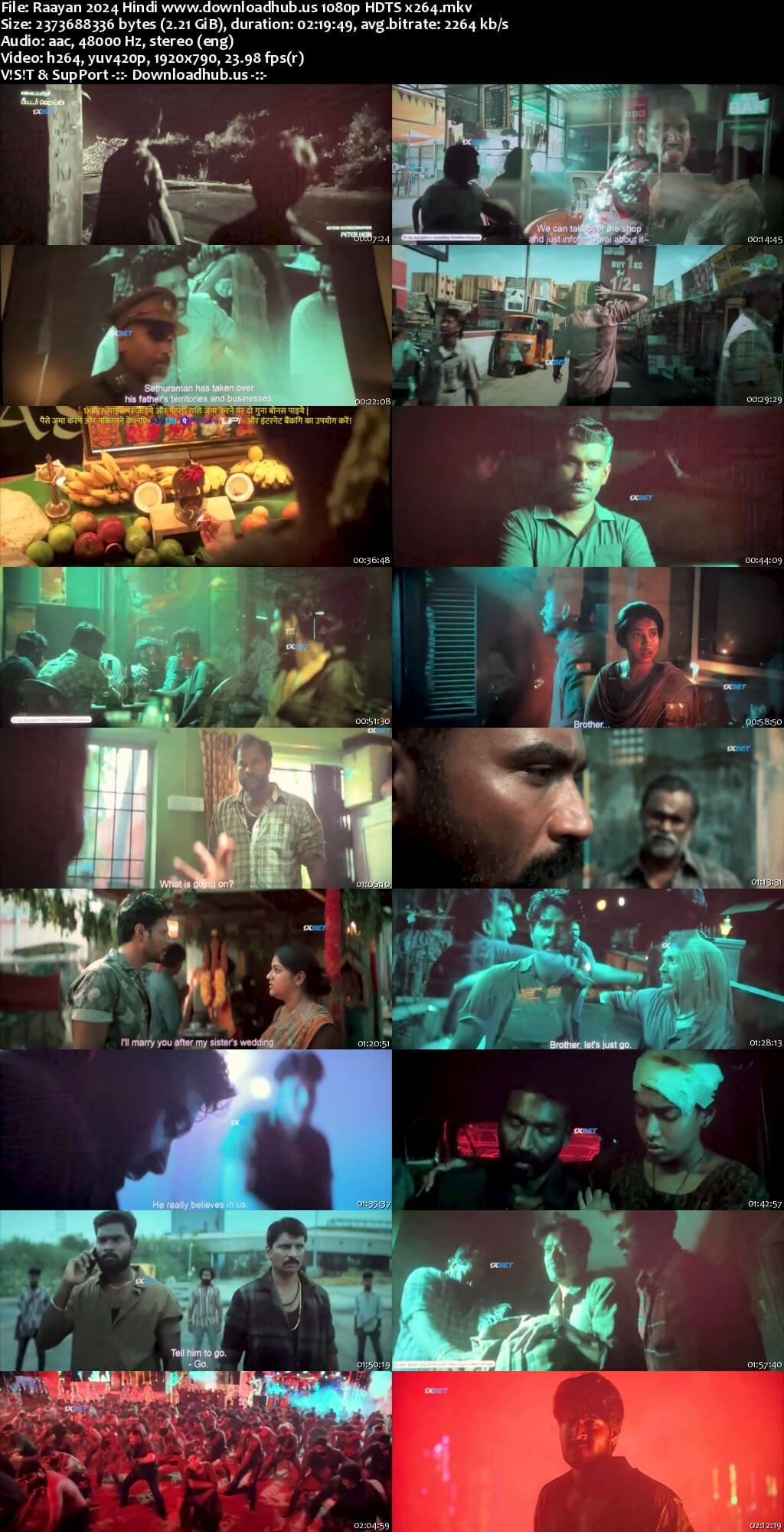 Raayan 2024 Hindi Movie 1080p 720p 480p HDTS x264