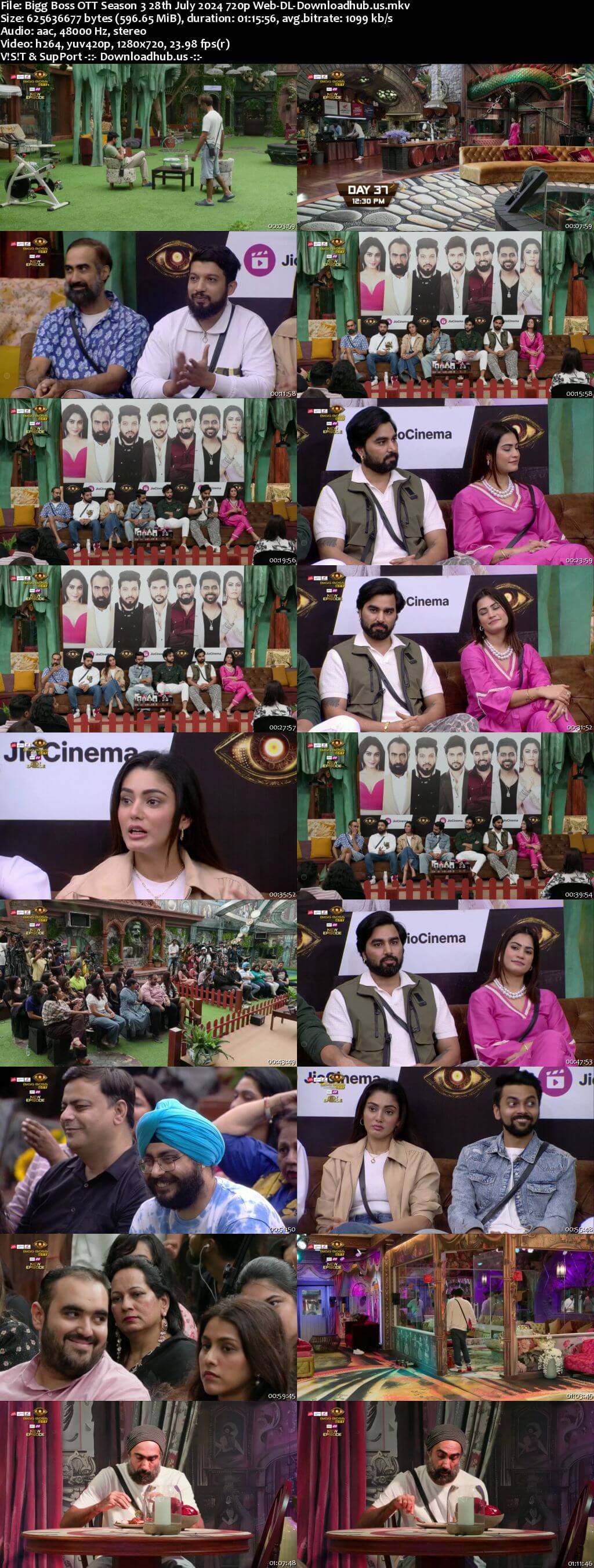 Bigg Boss OTT Season 3 28 July 2024 Episode 38 Web-DL 720p 480p