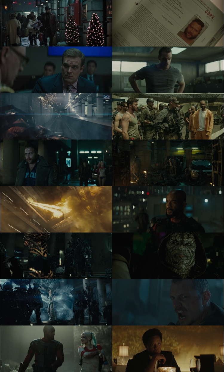 Suicide squad 2016 Hindi ORG Dual Audio Movie DD2.0 1080p 720p 480p Web-DL ESubs x264 HEVC