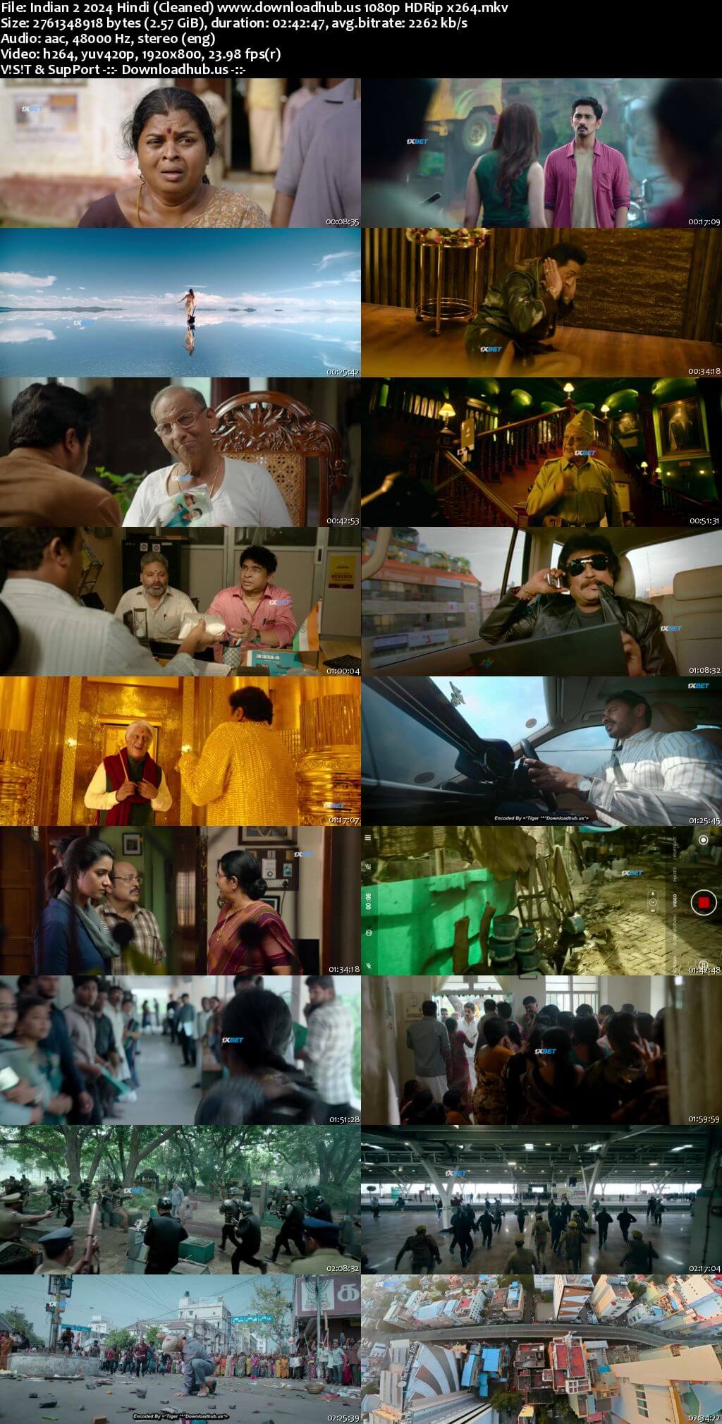 Indian 2 2024 Hindi (Cleaned) Movie DD2.0 1080p 720p 480p HDRip x264 HEVC Hindustani 2