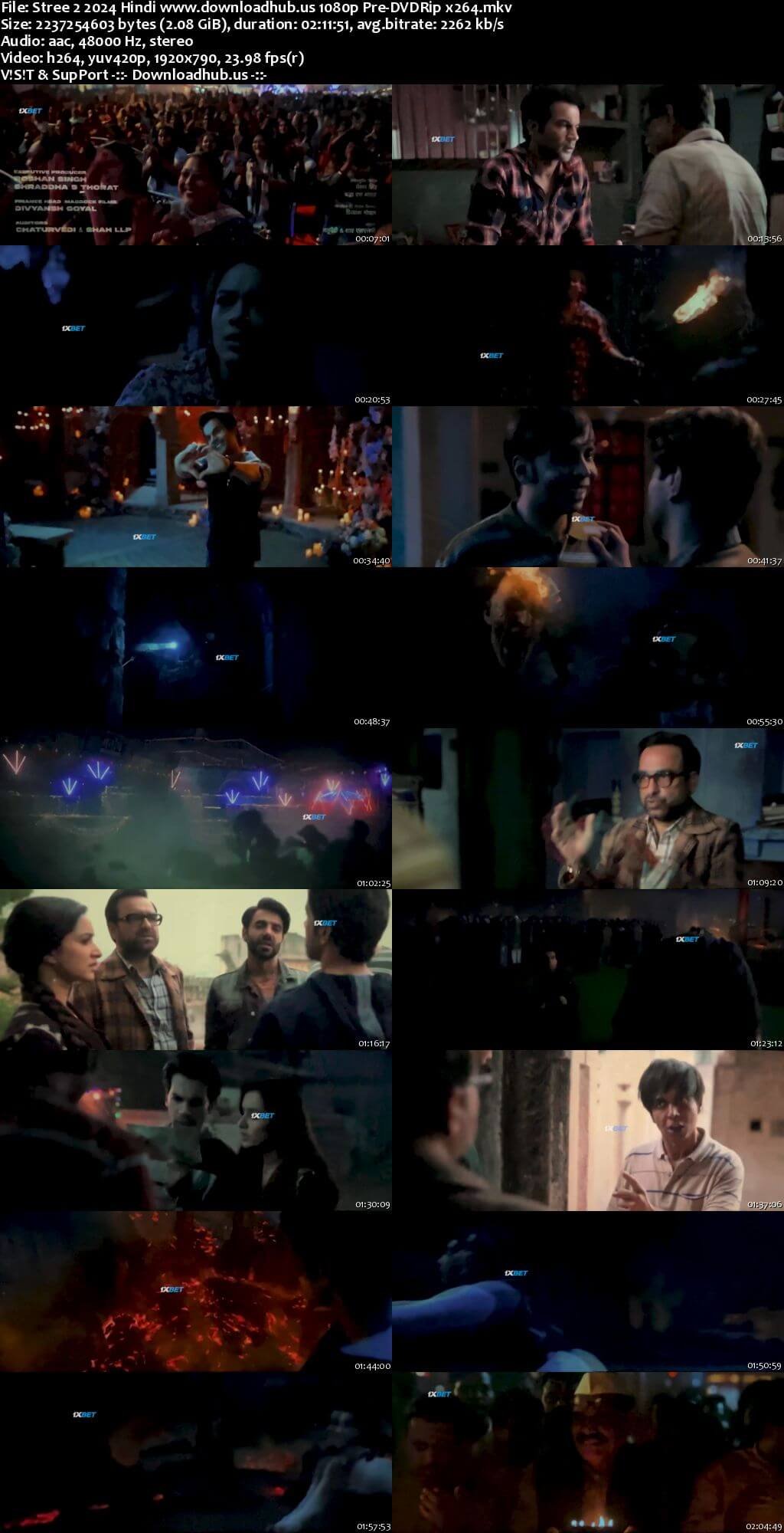 Stree 2 2024 Hindi Movie 1080p 720p 480p Pre-DVDRip x264