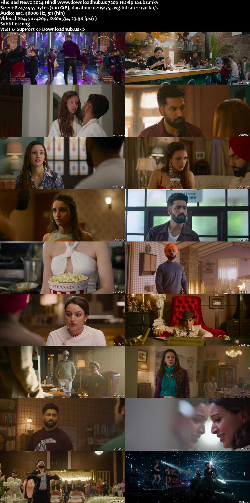 Bad Newz 2024 Hindi Movie DD5.1 4k 1080p 720p 480p HDRip ESubs x264 10bit HEVC