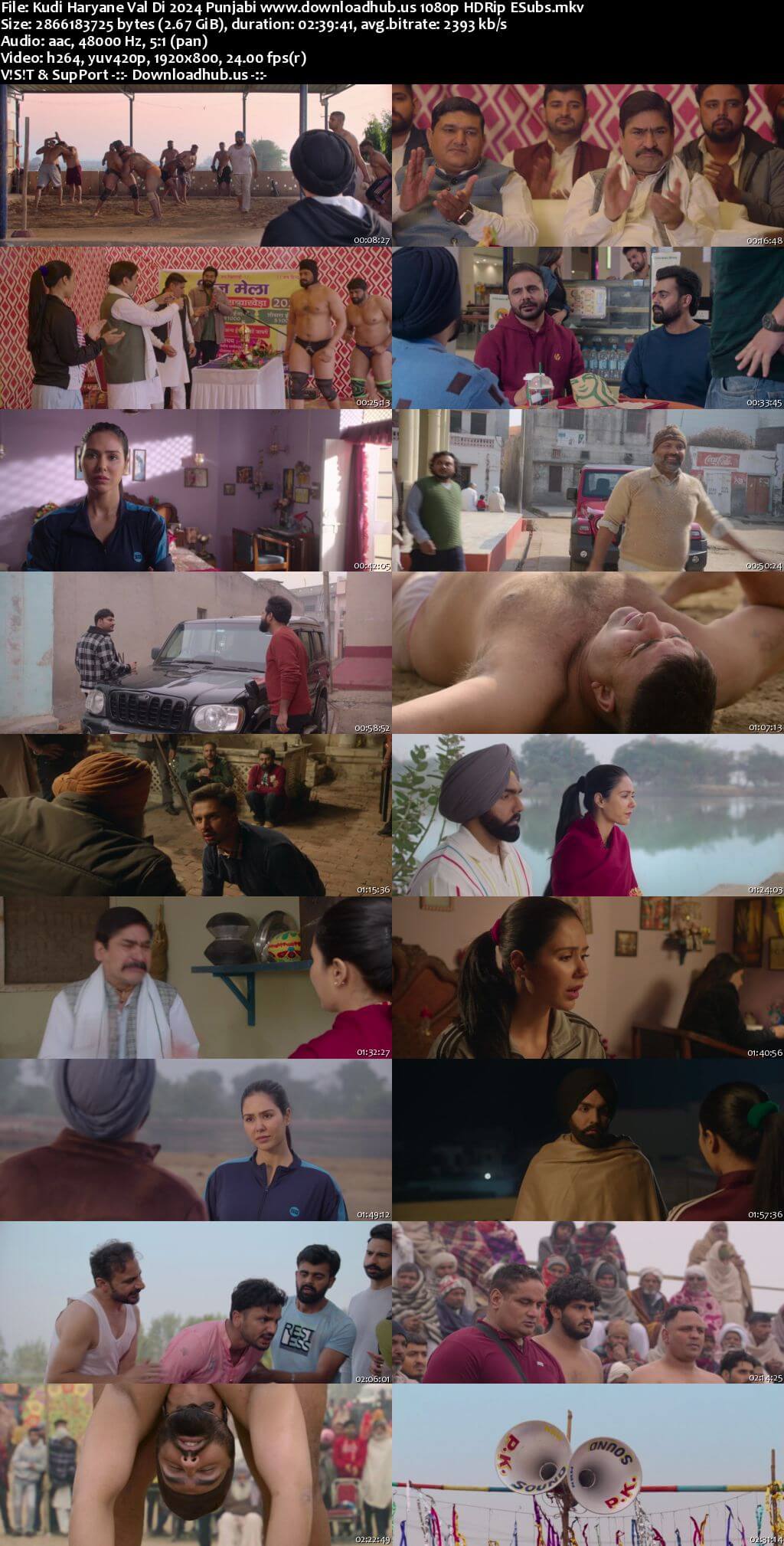 Kudi Haryane Val Di 2024 Punjabi Movie 4k 1080p 720p 480p HDRip ESubs HEVC