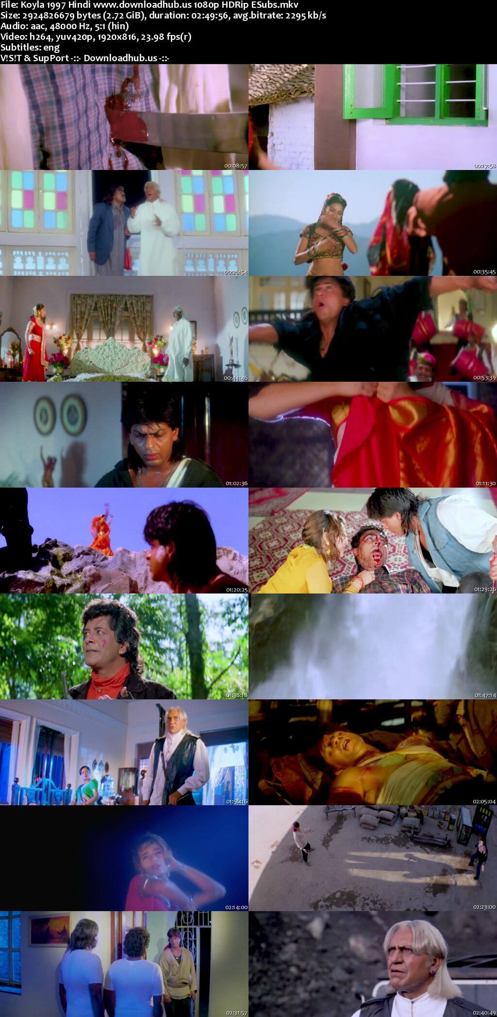 Koyla 1997 Hindi Movie DD5.1 1080p 720p 480p HDRip ESubs x264 HEVC