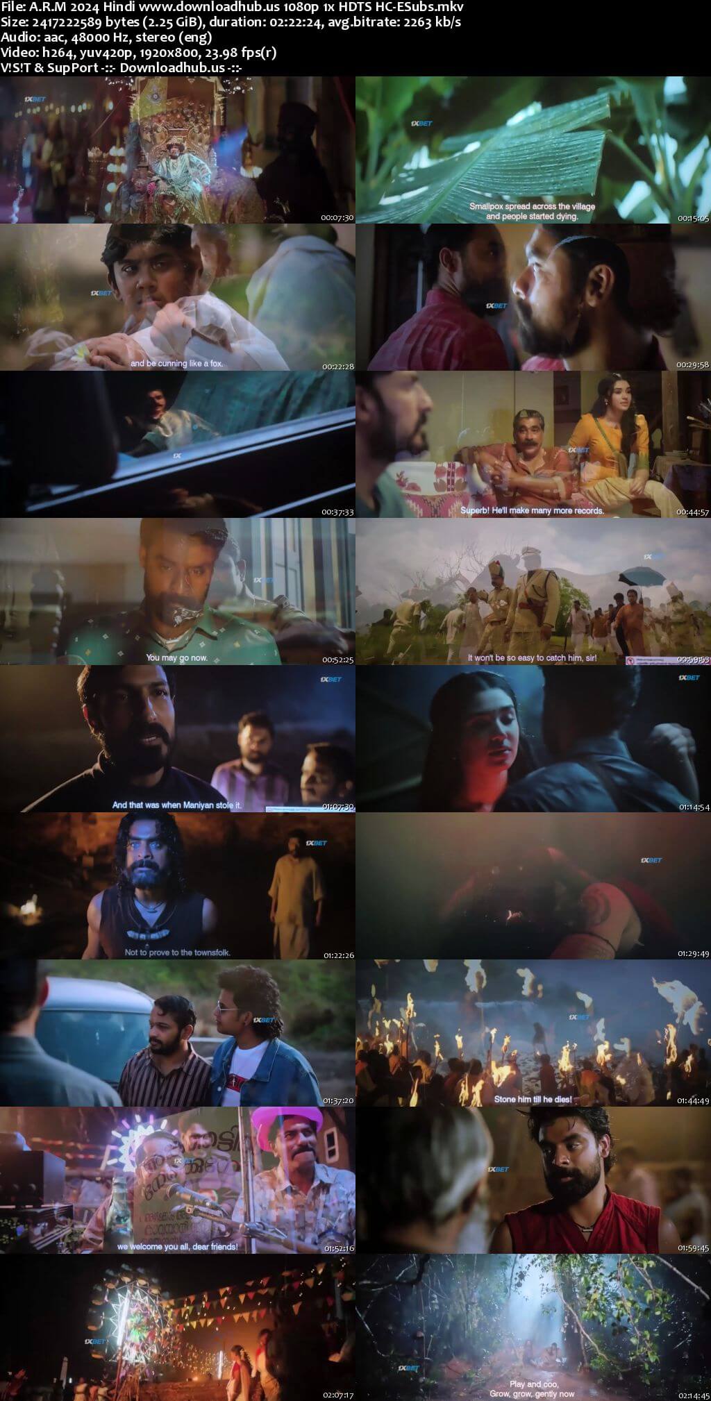 A.R.M 2024 Hindi Movie 1080p 720p 480p HDTS HC-ESubs x264 HEVC