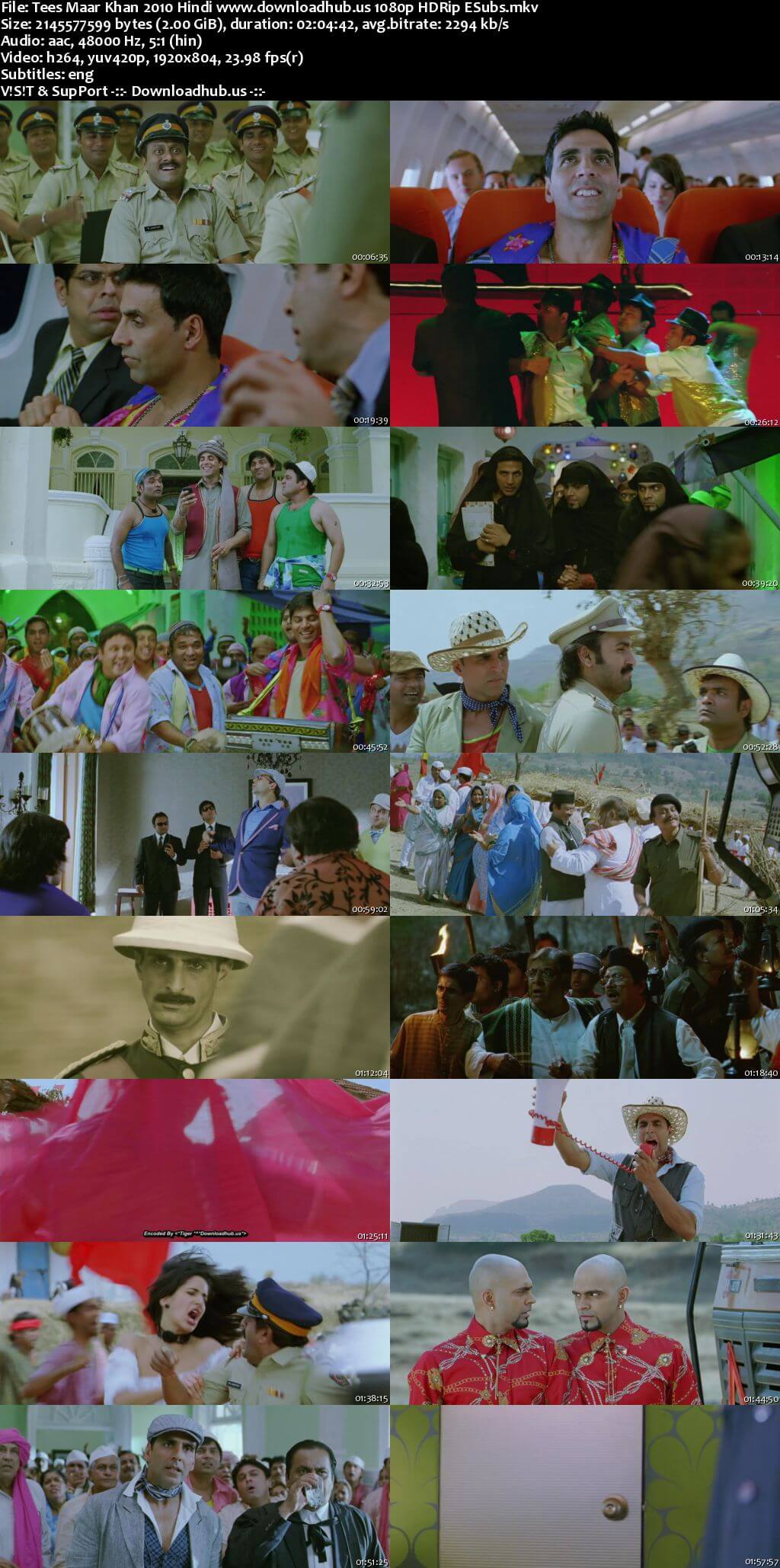 Tees Maar Khan 2010 Hindi Movie DD5.1 1080p 720p 480p HDRip ESubs x264 HEVC