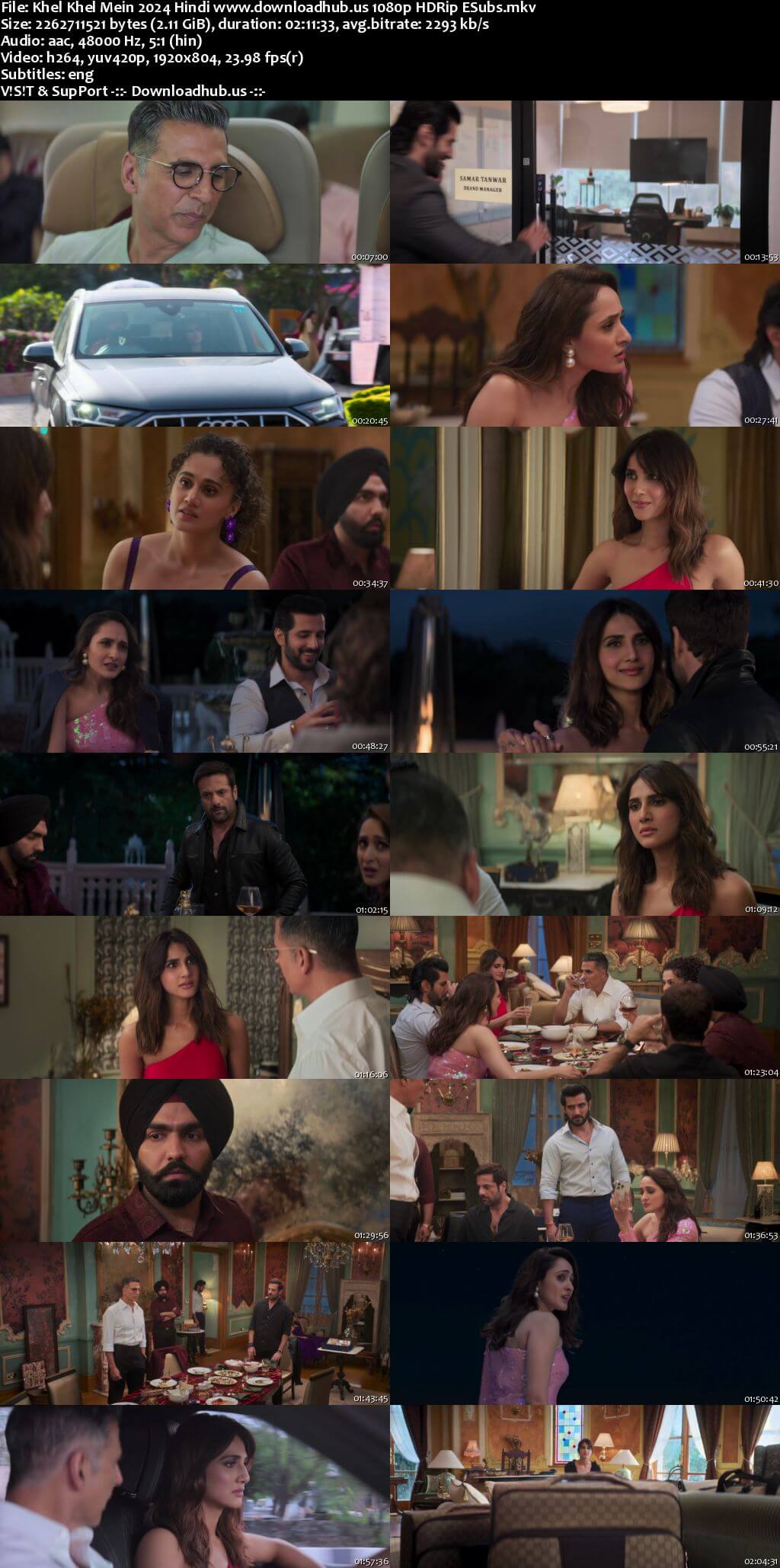 Khel Khel Mein 2024 Hindi Movie DD5.1 1080p 720p 480p HDRip ESubs x264 HEVC