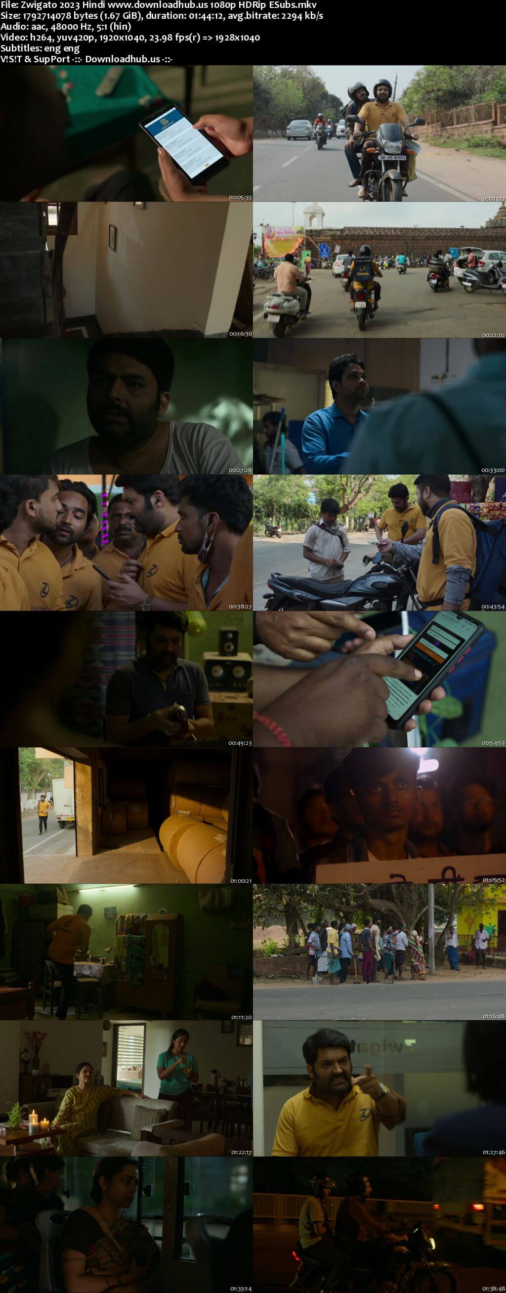 Zwigato 2023 Hindi Movie DD5.1 1080p 720p 480p HDRip ESubs x264 HEVC