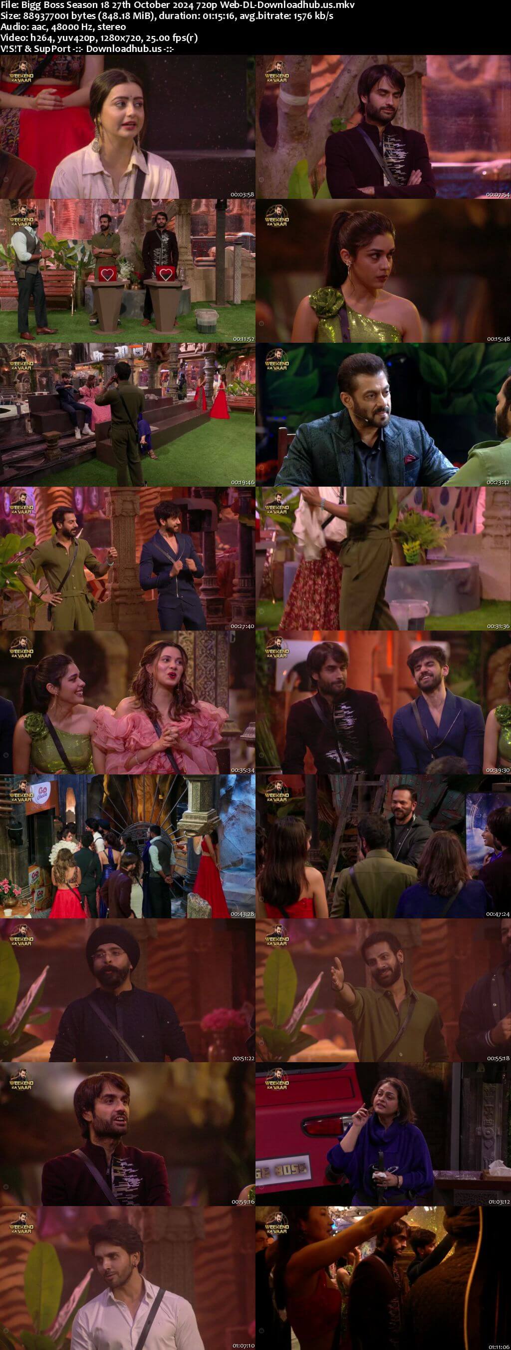 Bigg Boss Season 18 27 October 2024 Episode 22 Web-DL 720p 480p