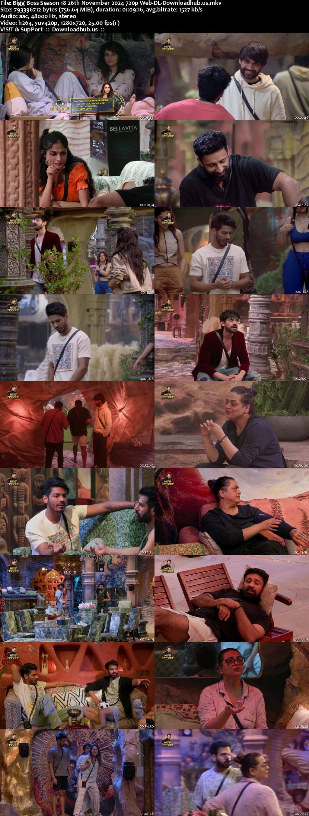 Bigg Boss Season 18 26 November 2024 Episode 52 Web-DL 720p 480p