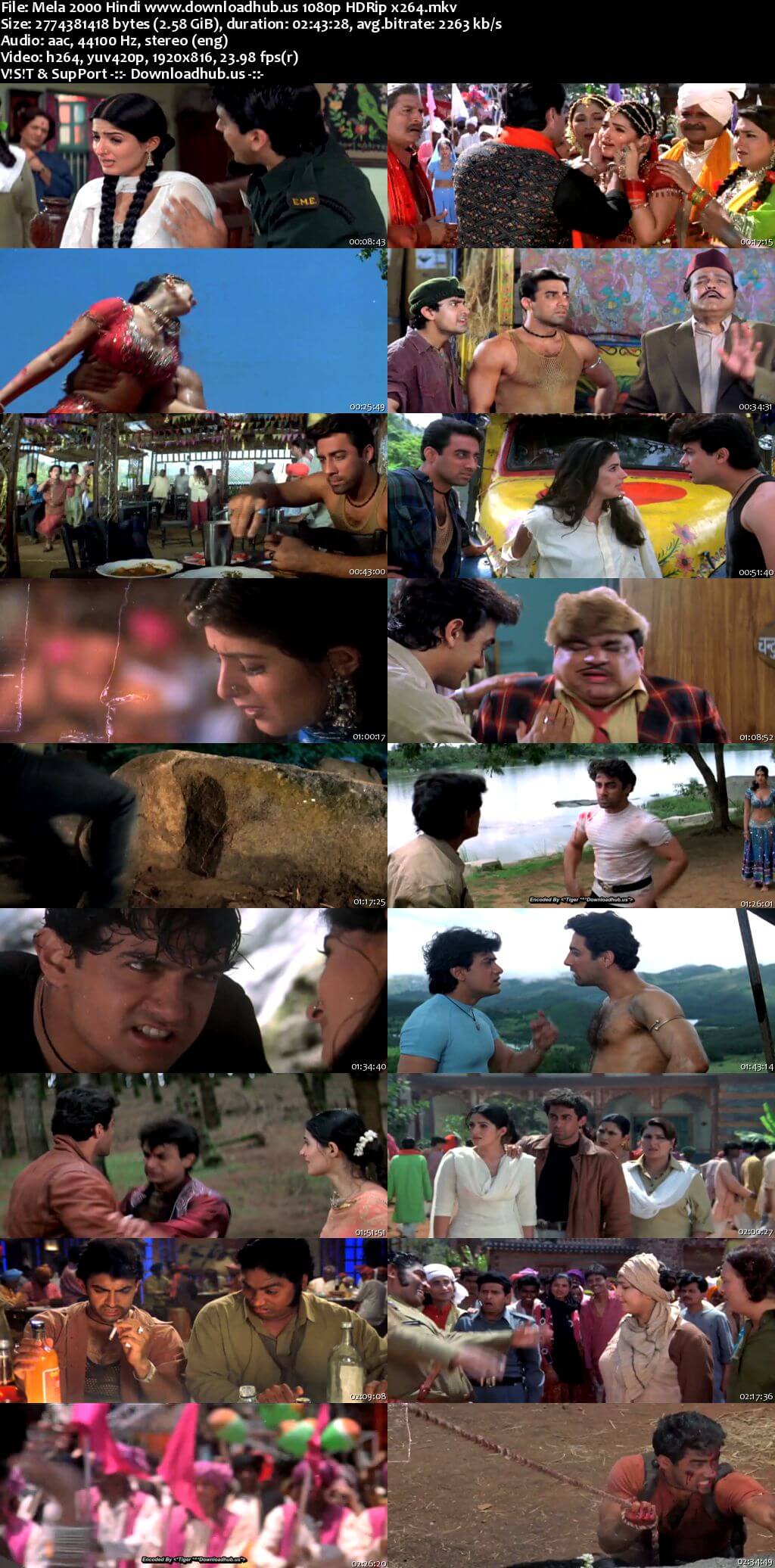 Mela 2000 Hindi Movie DD2.0 1080p 720p 480p HDRip x264 HEVC