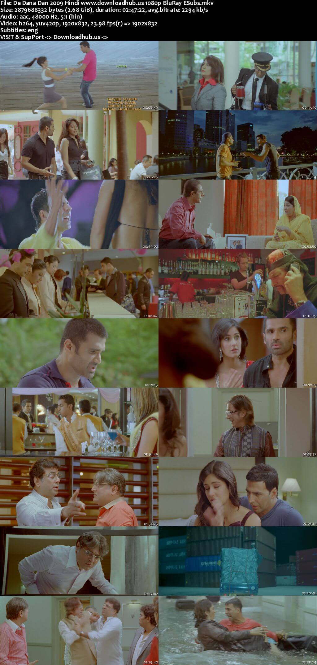 De Dana Dan 2009 Hindi Movie DD5.1 1080p 720p 480p BluRay ESubs x264 HEVC