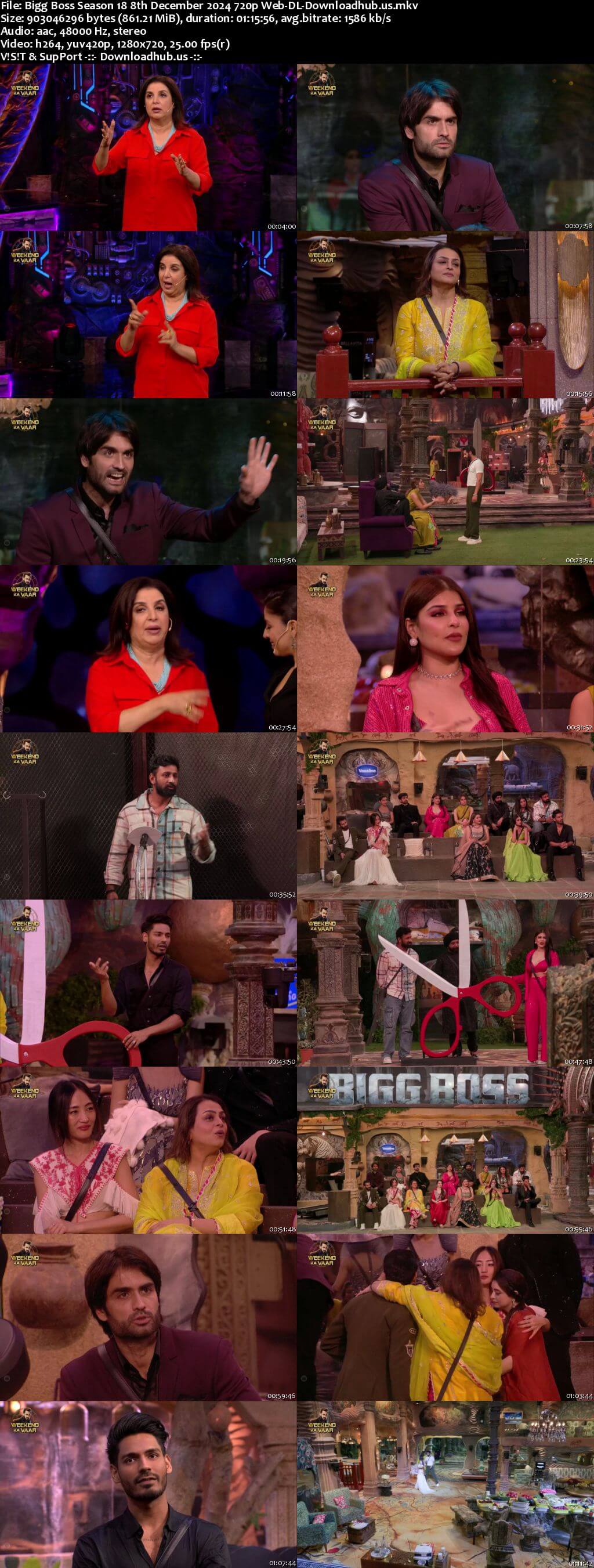 Bigg Boss Season 18 8 December 2024 Episode 64 Web-DL 720p 480p