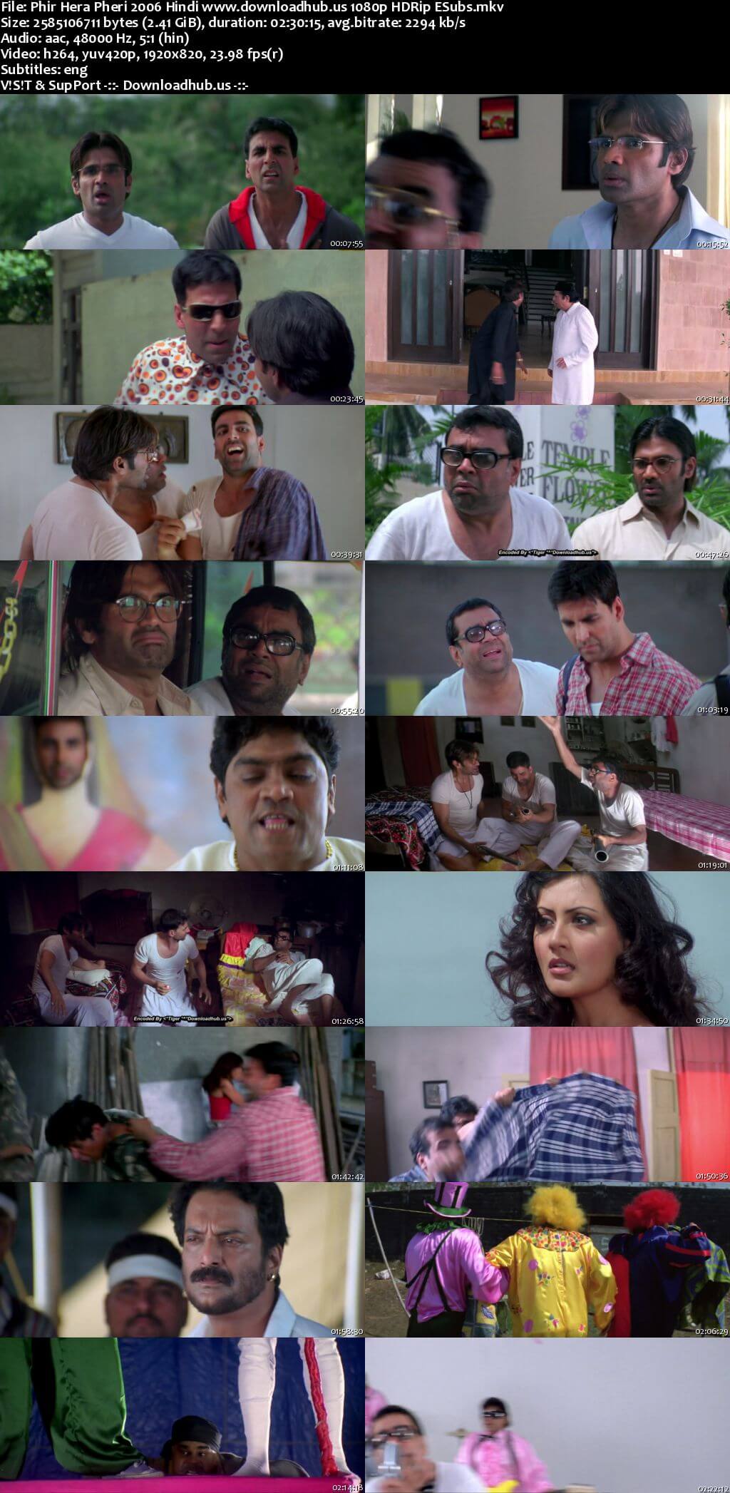 Phir Hera Pheri 2006 Hindi Movie DD5.1 1080p 720p 480p HDRip ESubs x264 HEVC