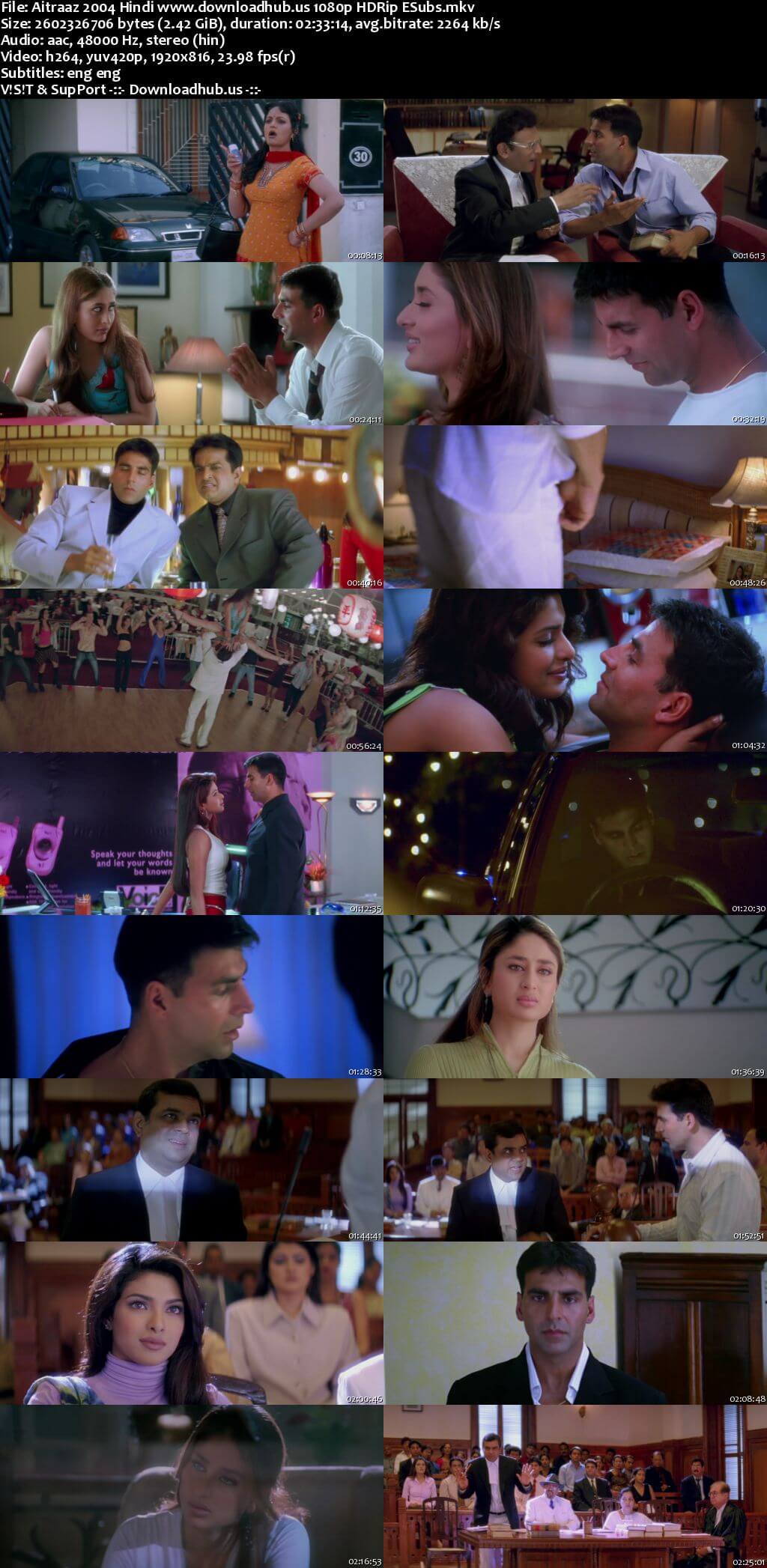 Aitraaz 2004 Hindi Movie DD2.0 1080p 720p 480p HDRip ESubs x264 HEVC