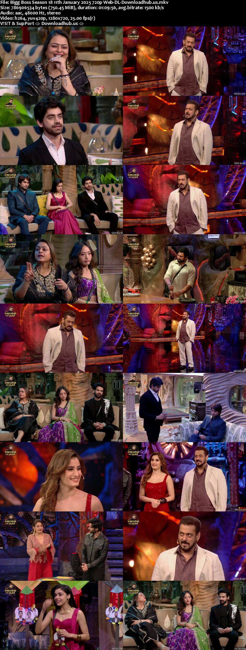 Bigg Boss Season 18 11 January 2025 Episode 98 Web-DL 720p 480p