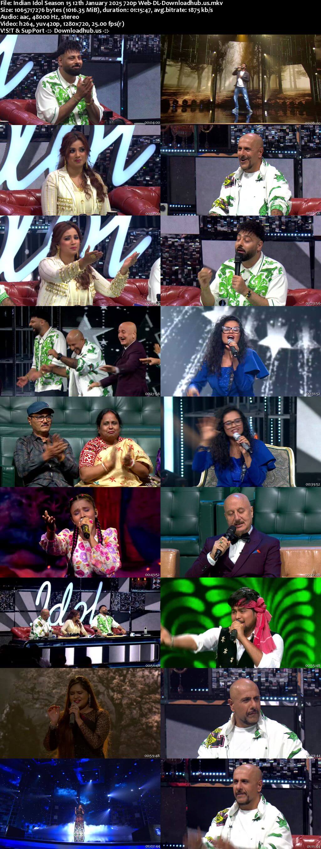 Indian Idol Season 15 12 January 2025 Episode 24 Web-DL 720p 480p