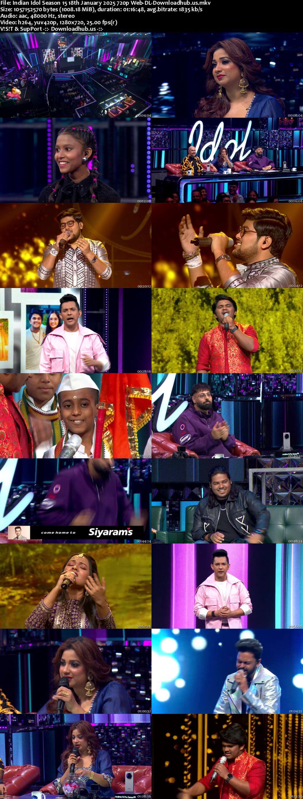 Indian Idol Season 15 18 January 2025 Episode 25 Web-DL 720p 480p