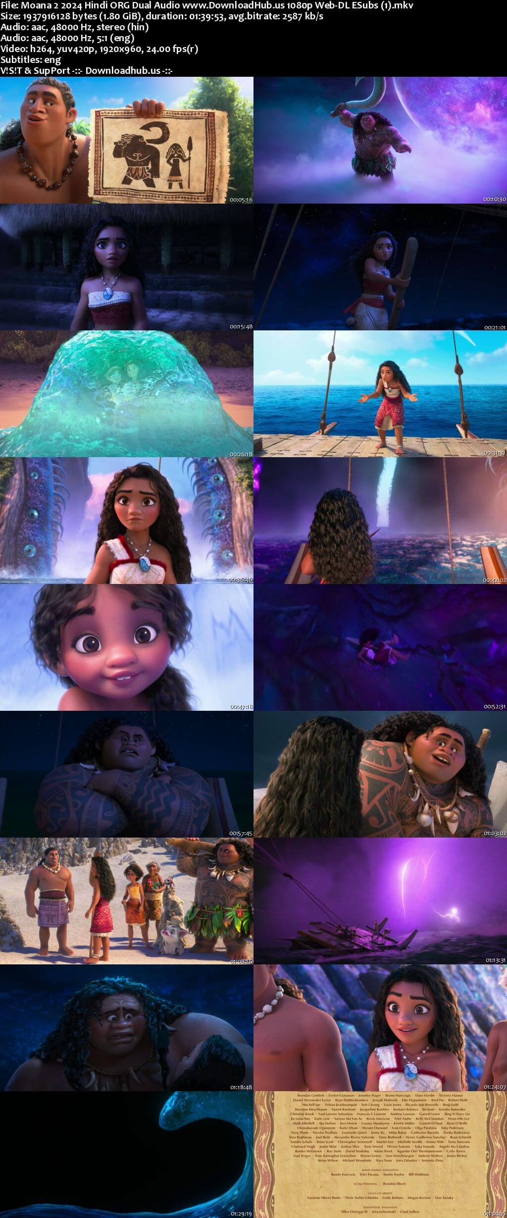 Moana 2 2024 Hindi ORG Dual Audio Movie DD2.0 4k 1080p 720p 480p Web-DL ESubs x264 HEVC