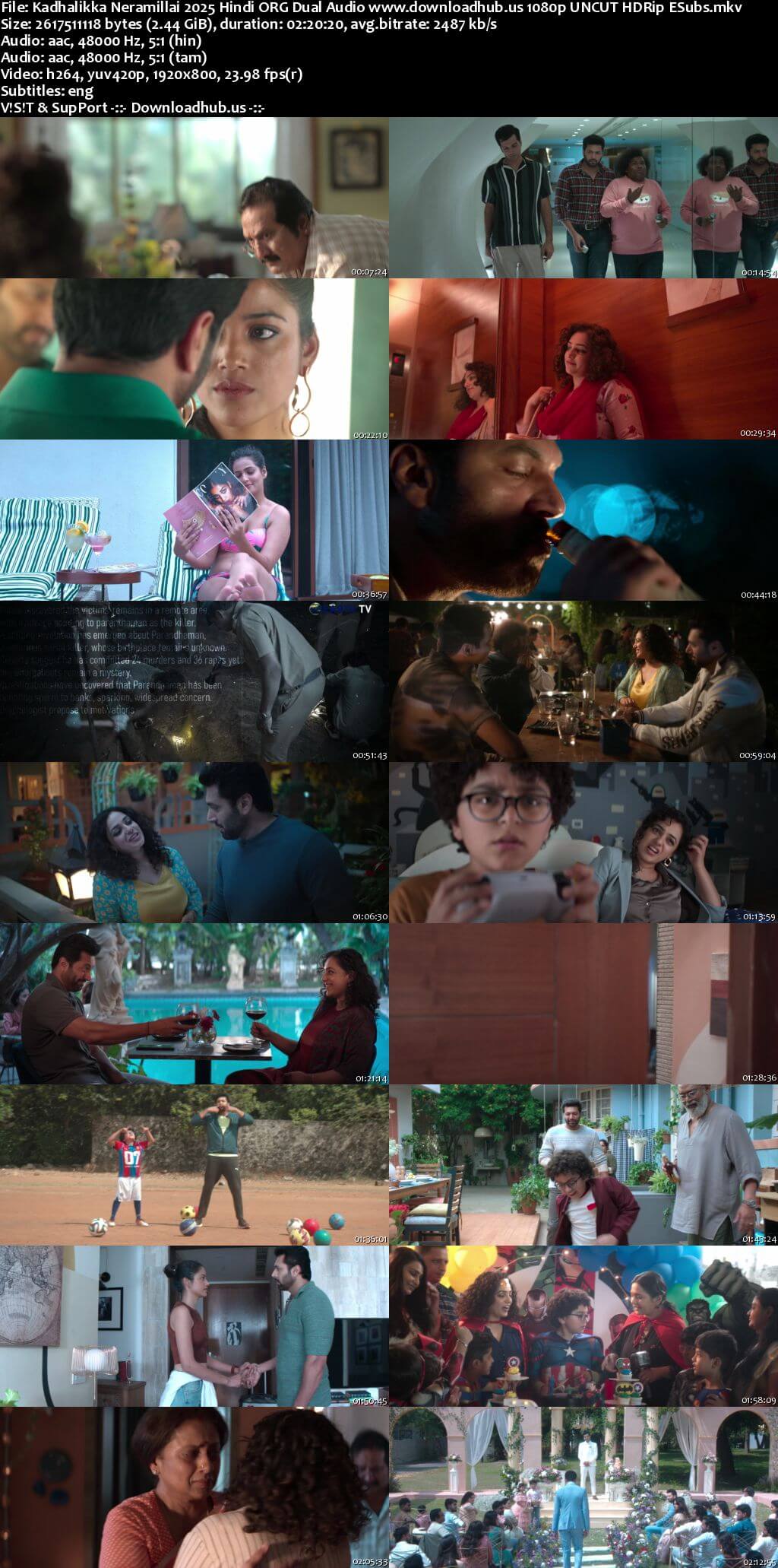 Kadhalikka Neramillai 2025 Hindi ORG Dual Audio Movie DD5.1 1080p 720p 480p UNCUT HDRip ESubs x264 HEVC