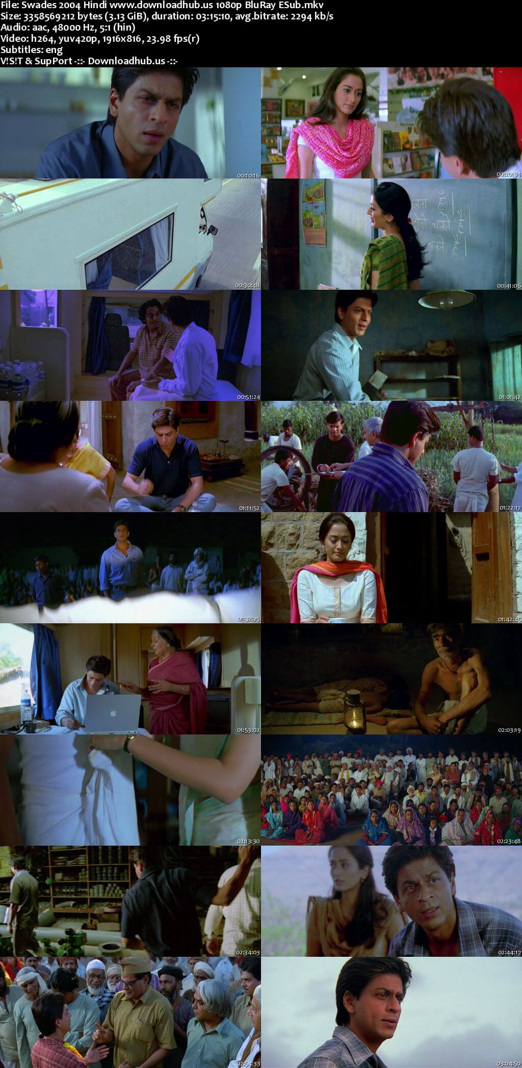 Swades 2004 Hindi Movie DD5.1 4k 1080p 720p 480p BluRay ESubs x264 HEVC