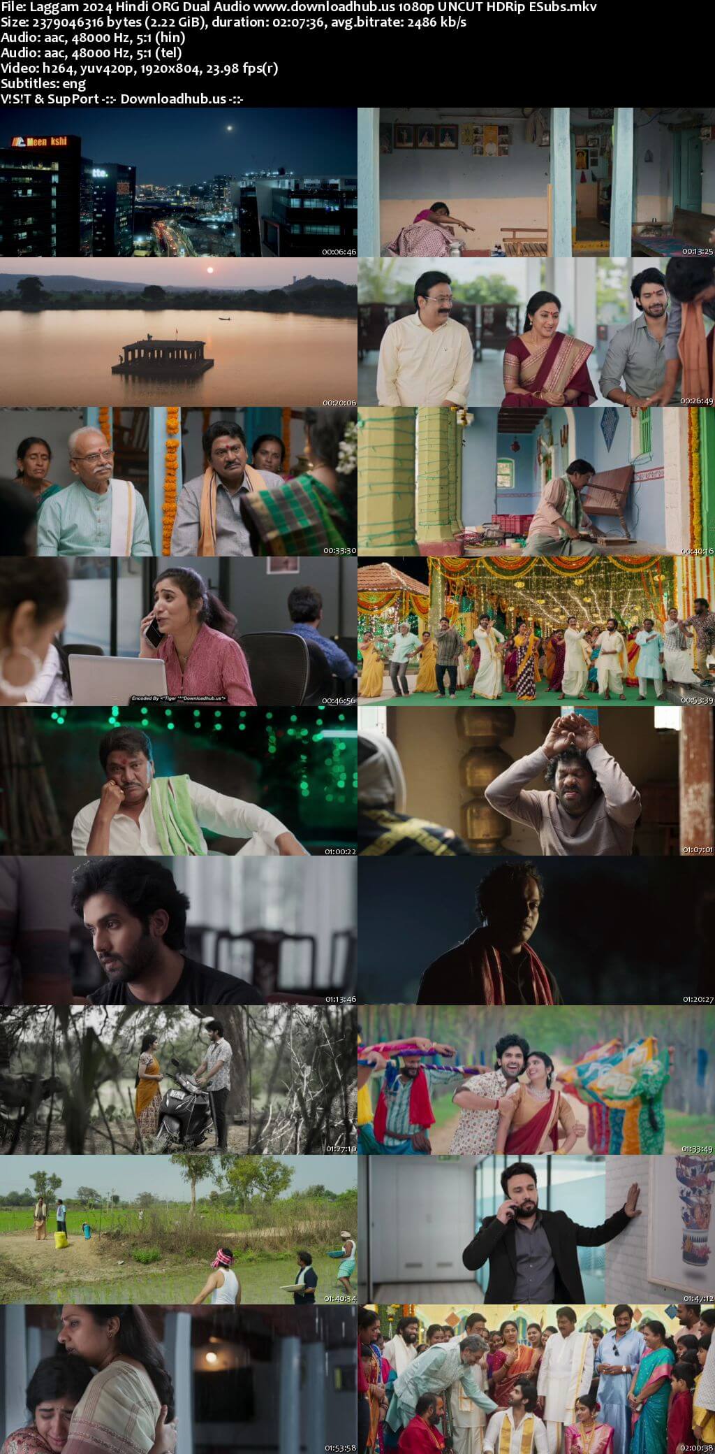 Laggam 2024 Hindi ORG Dual Audio Movie DD5.1 1080p 720p 480p UNCUT HDRip ESubs HEVC