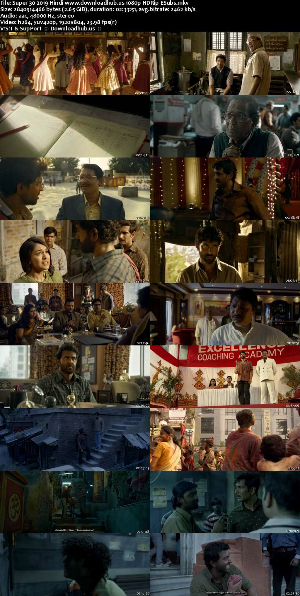 Super 30 2019 Hindi Movie DD2.0 1080p 720p 480p HDRip ESubs x264 HEVC