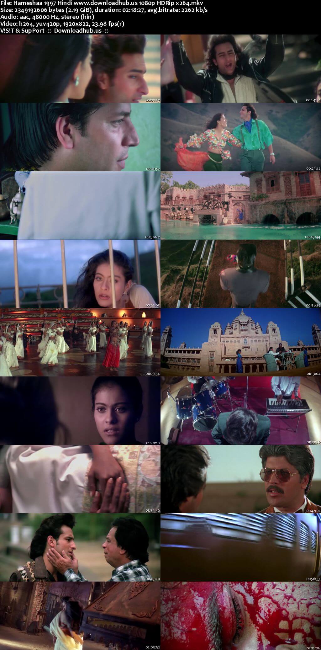 Hameshaa 1997 Hindi Movie DD2.0 1080p 720p 480p HDRip x264 HEVC