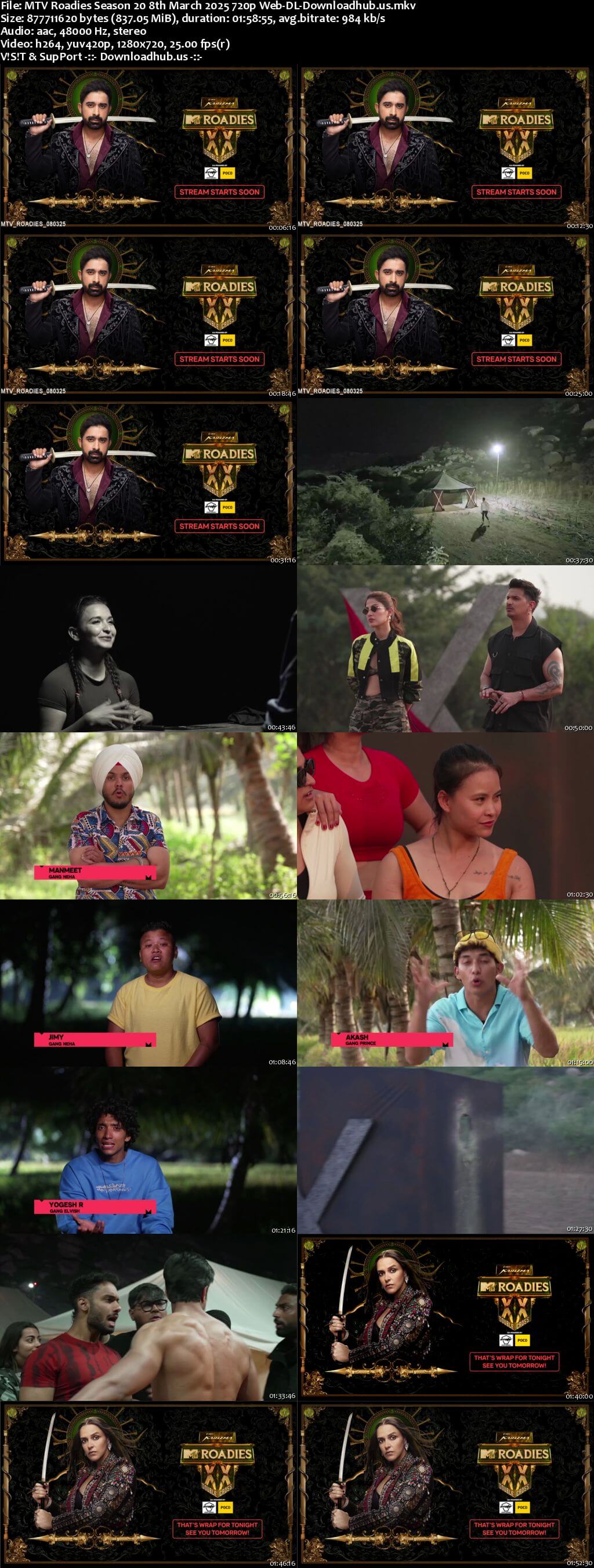 MTV Roadies Season 20 8 March 2025 Episode 17 Web-DL 720p 480p