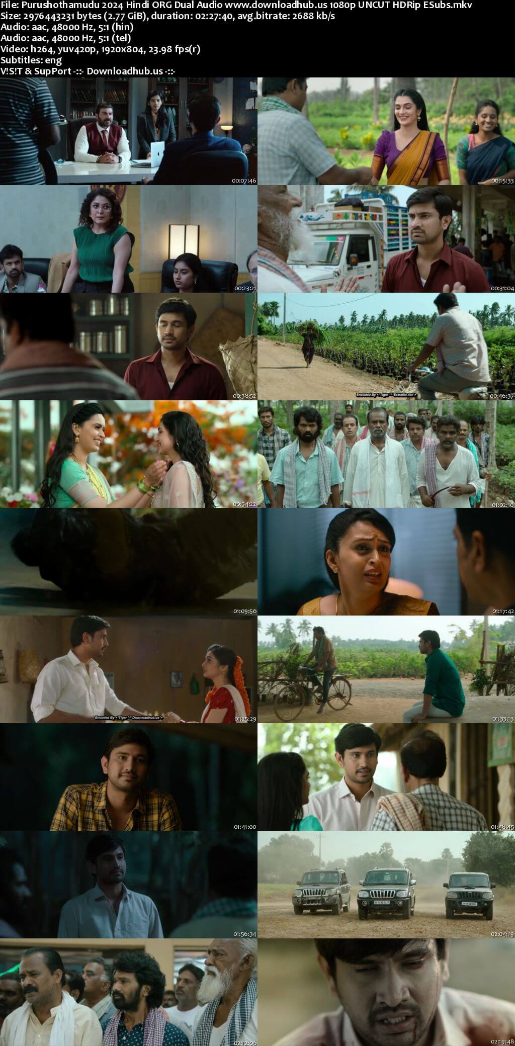 Purushothamudu 2024 Hindi ORG Dual Audio Movie DD5.1 4k 1080p 720p 480p UNCUT HDRip ESubs HEVC