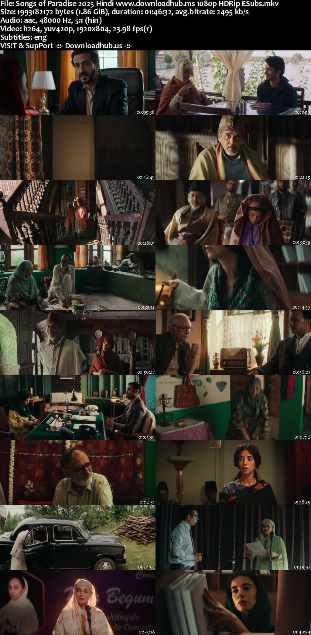 Songs of Paradise 2025 Hindi Movie DD5.1 4k 1080p 720p 480p HDRip ESubs x264 HEVC