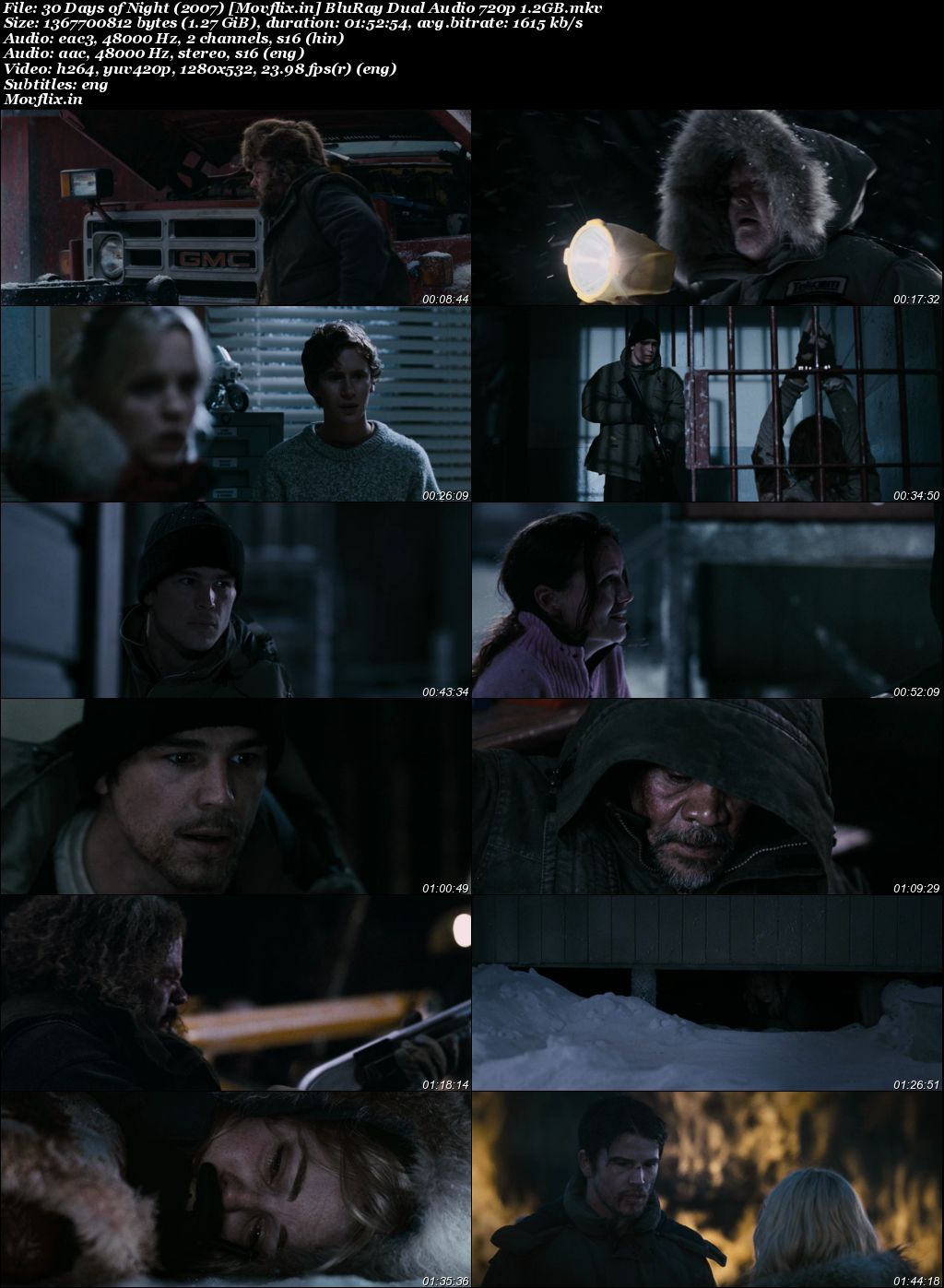 30 Days of Night 2007 BluRay Hindi ORG Dual Audio Movie 720p - 480p