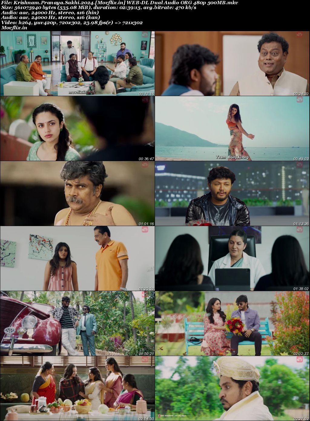 Krishnam Pranaya Sakhi 2024 WEB-DL Hindi ORG Dual Audio Movie 1080p - 720p - 480p