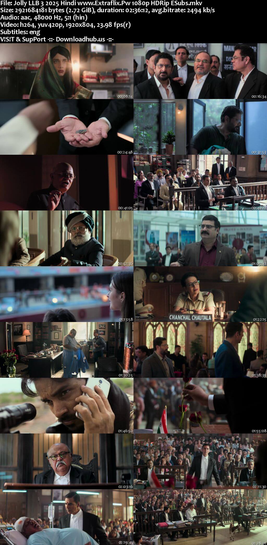 Jolly LLB 3 2025 Hindi Movie DD5.1 4k 1080p 720p 480p HDRip ESubs x264 HEVC