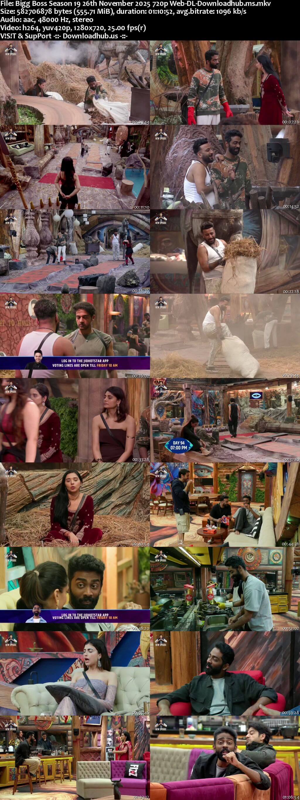 Bigg Boss Season 19 26 November 2025 Episode 95 Web-DL 720p 480p