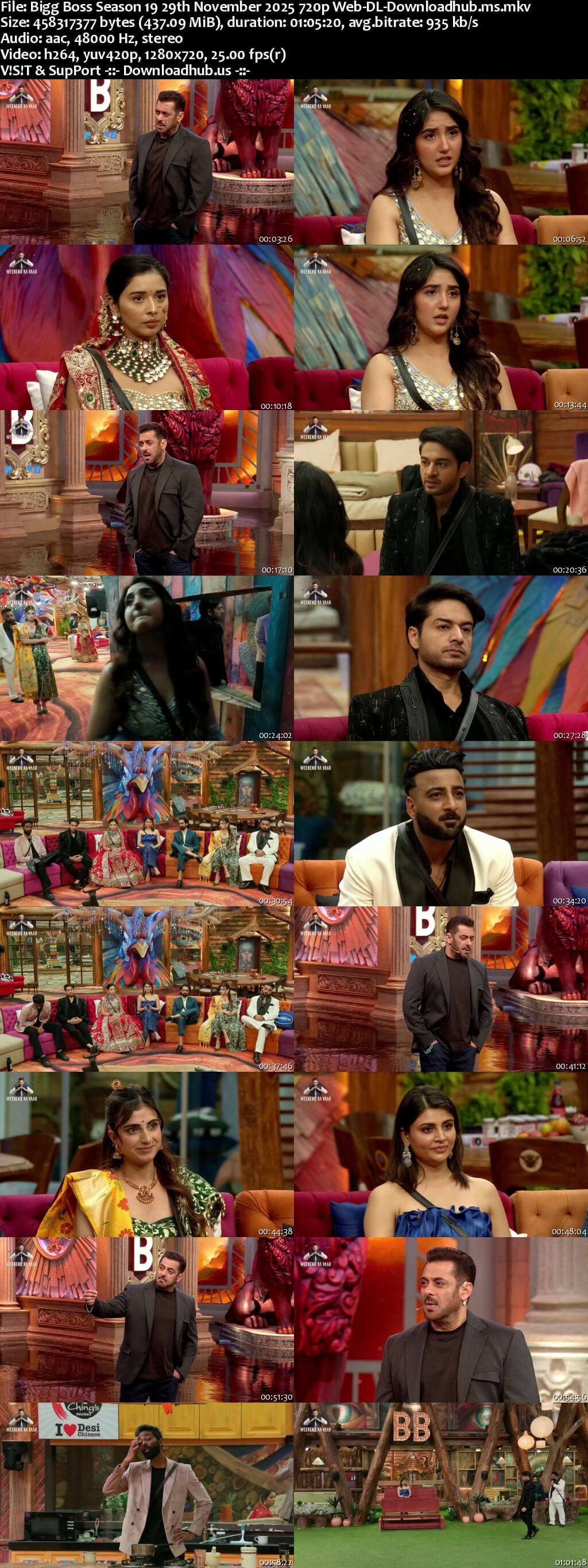 Bigg Boss Season 19 29 November 2025 Episode 98 Web-DL 720p 480p
