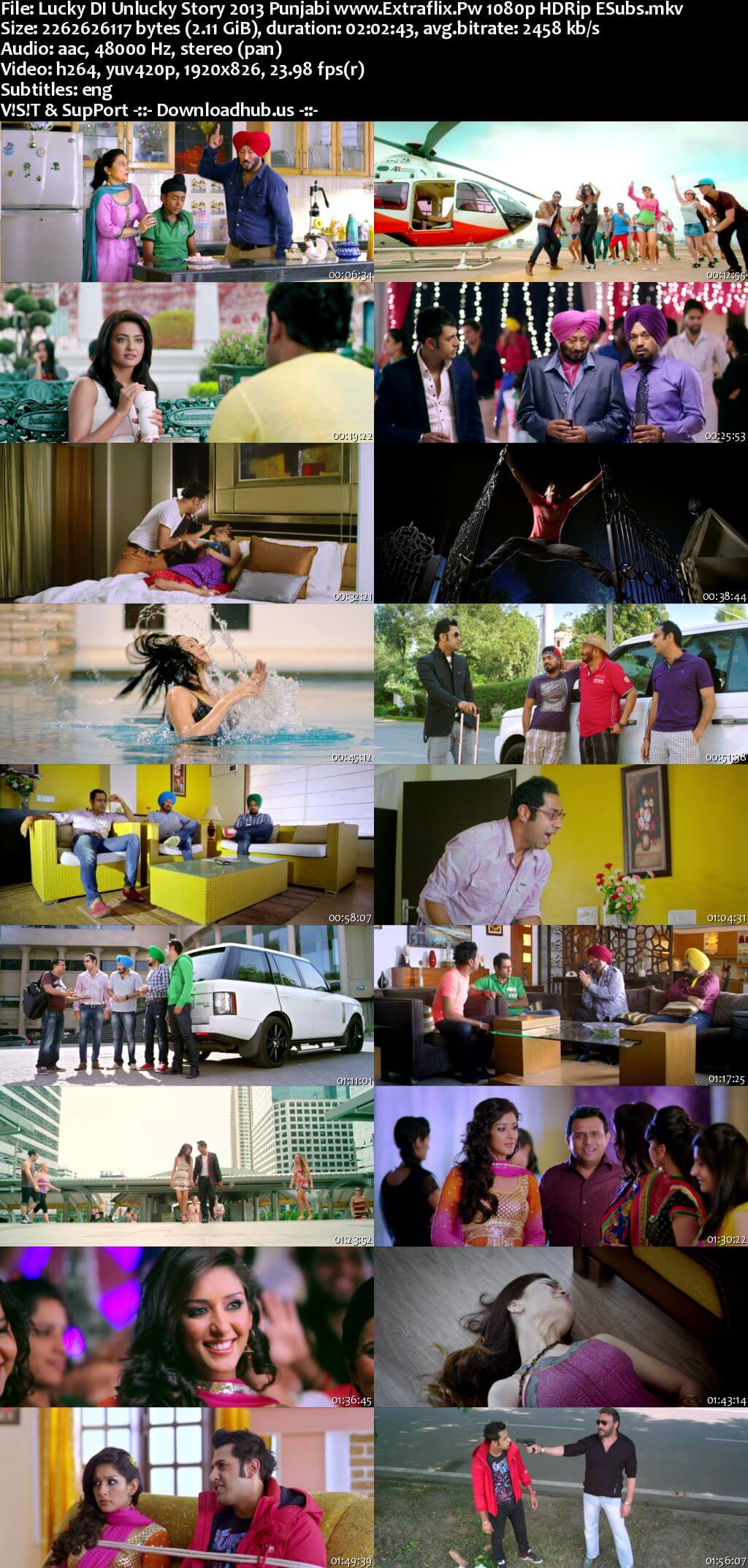Lucky DI Unlucky Story 2013 Punjabi Movie DD2.0 1080p 720p 480p HDRip ESubs x264 HEVC