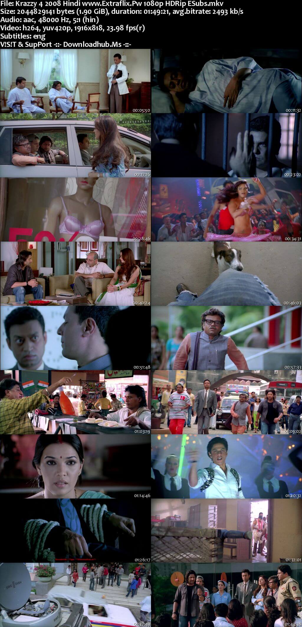 Krazzy 4 2008 Hindi Movie DD5.1 1080p 720p 480p HDRip ESubs x264 HEVC