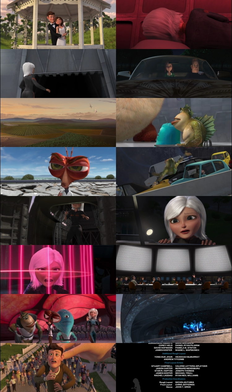 Monsters vs. Aliens 2009 Hindi ORG Dual Audio Movie DD5.1 1080p 720p 480p BluRay ESubs x264