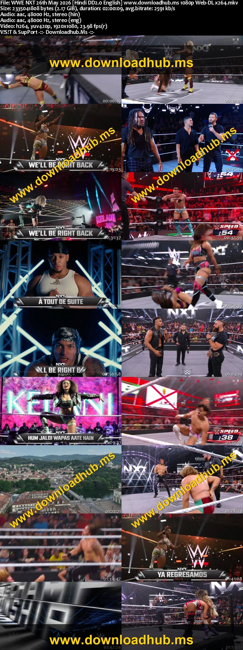 WWE NXT 26th May 2026 [Hindi DD2.0 English] 1080p 720p 480p Web-DL x264
