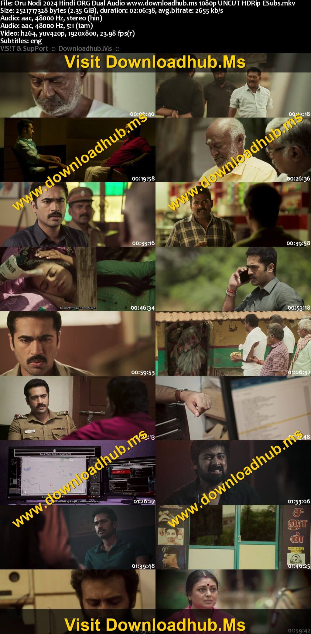 Oru Nodi 2024 Hindi ORG Dual Audio Movie DD2.0 1080p 720p 480p UNCUT HDRip ESubs x264 HEVC